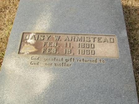 Daisy Armistead tombstone