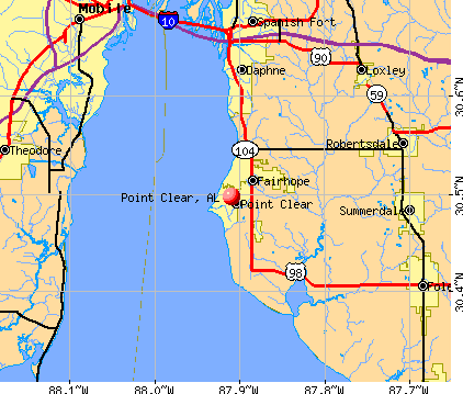 point clear alabama map hotel al resort grand maps google dates photographs found history years over old bay