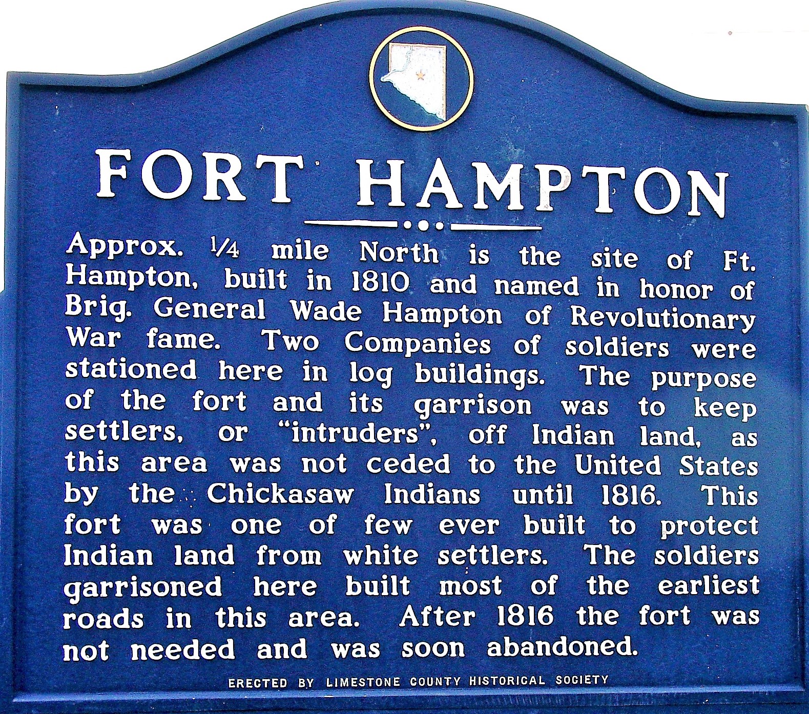 Limestone County, Alabama land was claimed by both the Chickasaws and