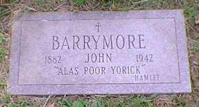 john barrymore tombstone