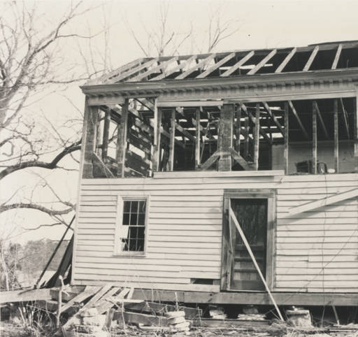 Front of Hopkins Pratt house during demolition in 1994.