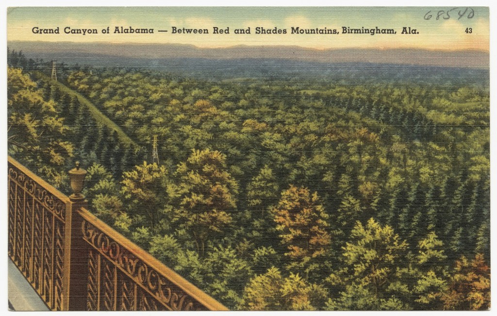 Shades Mountain (Alabama's Grand Canyon) Postcard ca. 1950