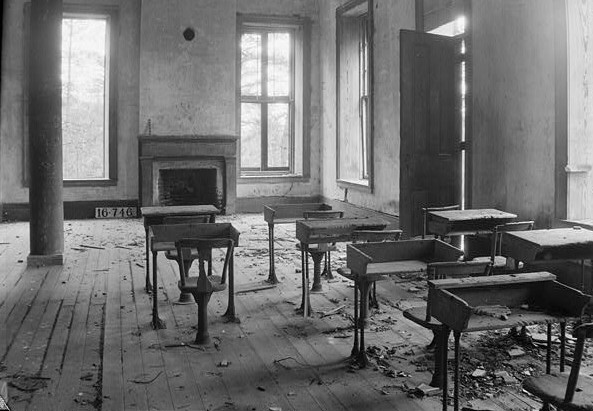 March 23, 1934. Fireplace and Mantel (Second Floor) - Boys' Methodist College, Centenary & Main Streets, Summerfield, Dallas County, AL