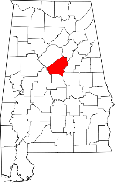 Shelby county Al map