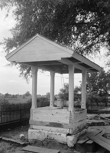  July 28, 1936 LOOKING WEST AT OLD WELL - Sturdivant-Moore-Hartley House, Centenary & Main Streets, Summerfield, Dallas County, AL