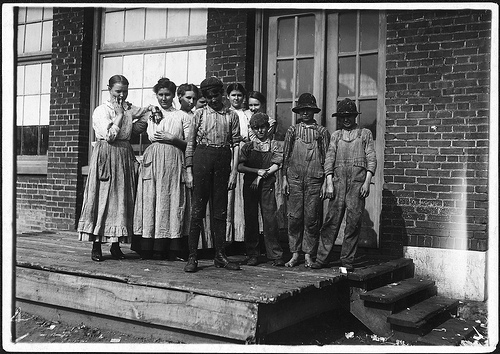 Group of workers at Central Mills, Sylacauga November 1910 by Photographer Lewis Hines