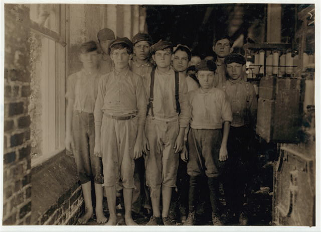Typical workers in Barker Cotton Mills where good conditions prevail. ca. 1930