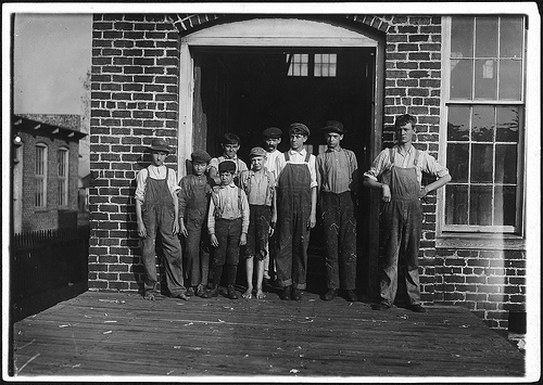 Group of doffers working cotton factory posed by the suprt. talladega, nov. 1910