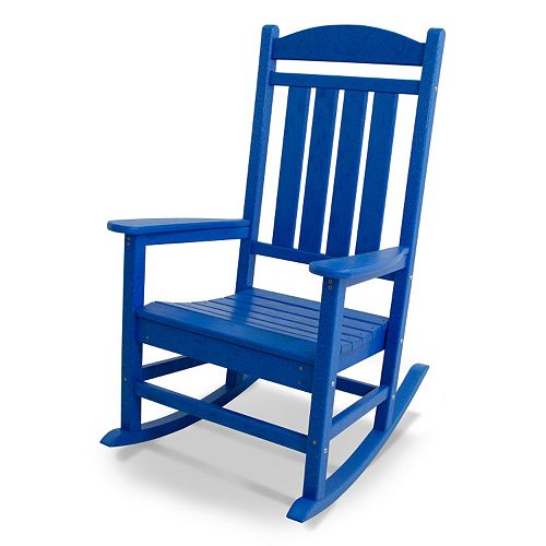 blue rocking chair