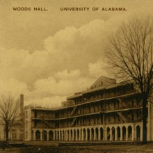 Woods Hall at the University of Alabama is still standing because of an alert student on October 6, 1931 which could have ended in tragedy