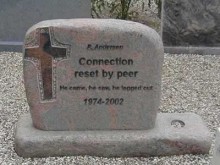 PATRON + TOMBSTONE TUESDAY: Unusual tombstones – As a mark of affection from his brother?
