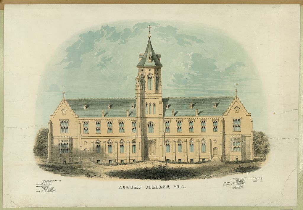 Auburn college postcard 1850