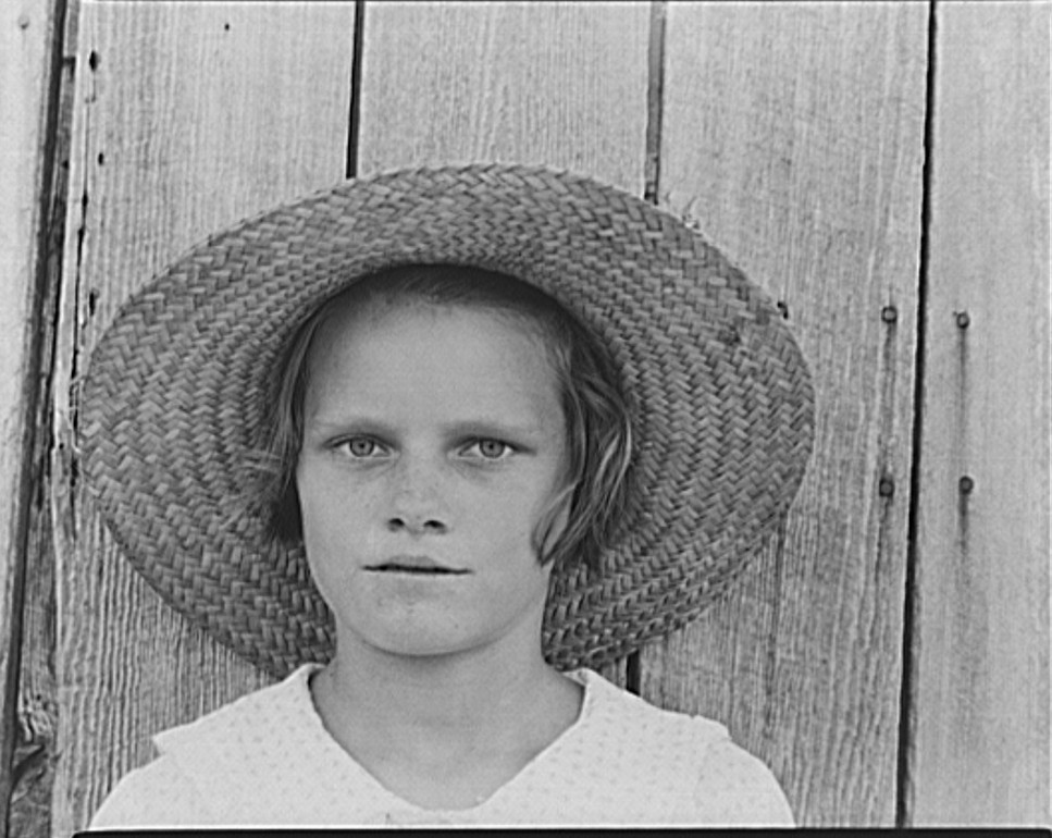 Lucille Burroughs, daughter of a cotton sharecropper. Hale County, Alabama by