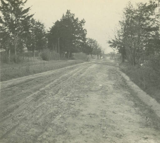Main street in Glennville, Alabama, looking west. Note on back - the street was formerly thickly housed. March 23, 1917