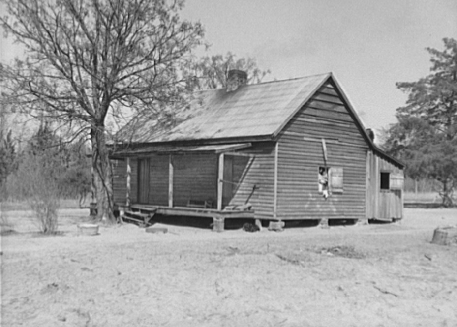 Sharecropper's home. Macon County, Alabama Feb. 1937 by photographer Arthur Rothstein