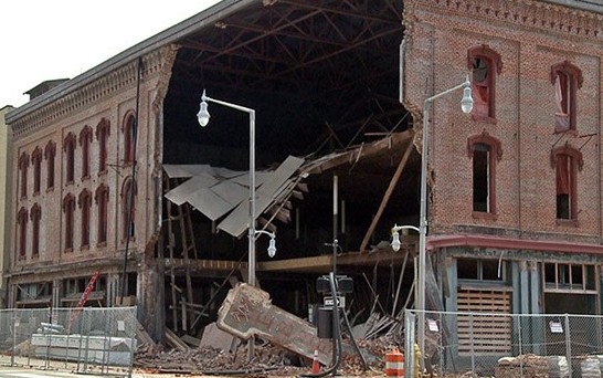 Historic Montgomery, Alabama Theatre partially collapses and is now being demolished