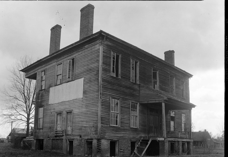 W. N. Manning, Photographer, March 13, 1934. REAR ELEVATION - Vickers-Chapman-Gordon House, State Highway 69, Grove Hill, Clarke County, AL