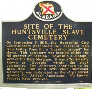 huntsville slave cemetery