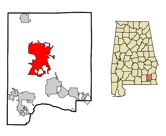 550px-Dale_County_Alabama_Incorporated_and_Unincorporated_areas_Ozark_Highlighted