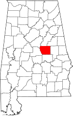 Alabama-map-showing-Coosa-County