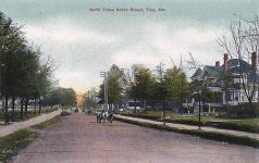 PATRON -Troy once burned to the ground in 1901 and was rebuilt, now it's a thriving college town [see vintage pics]
