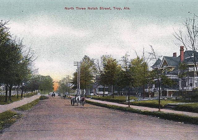 PATRON -Troy once burned to the ground in 1901 and was rebuilt, now it’s a thriving college town [see vintage pics]