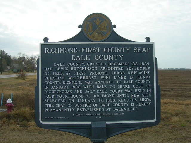 Richmond, dale county sign