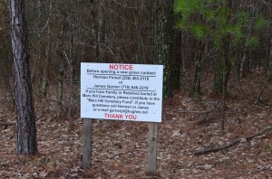 Mars Hill Cemetery sign by James Garner at Find a grave