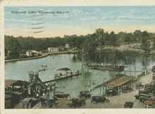 The Tuscaloosa, Alabama Amphitheatre sits on top of a lake that once had fresh water jellyfish