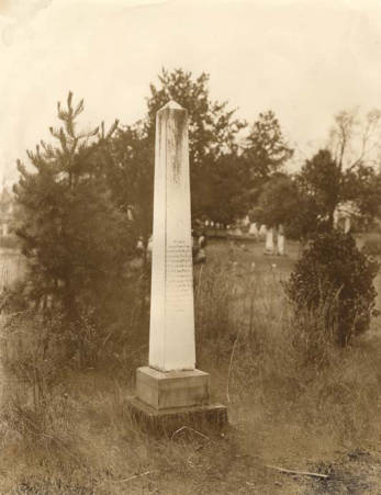 Monument to Harry, a slave who died saving the lives of several students during a fire at Howard college