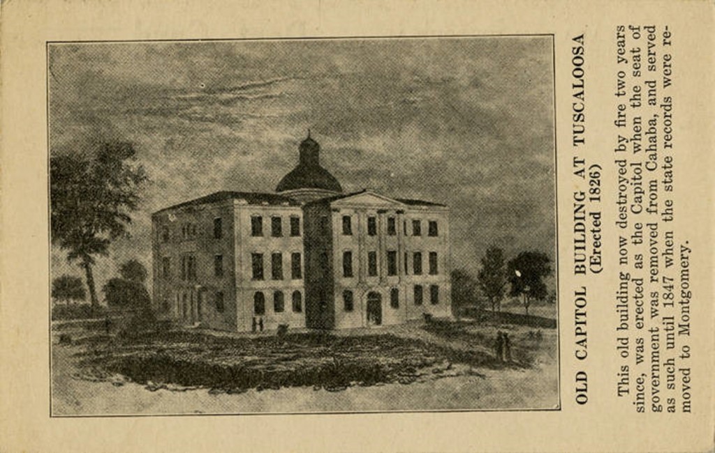 Picture of Old Capitol Building at Tuscaloosa (Erected 1826) – ca. 1840-1849 Q67306 (ADAH)