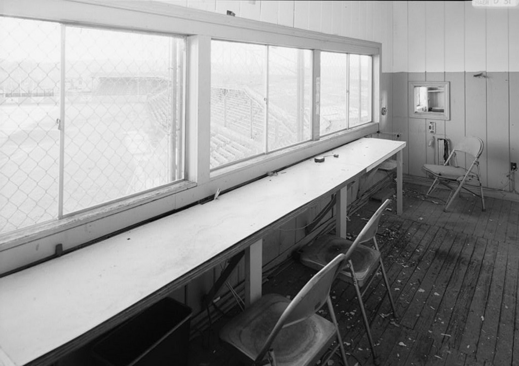 Interior view of press box