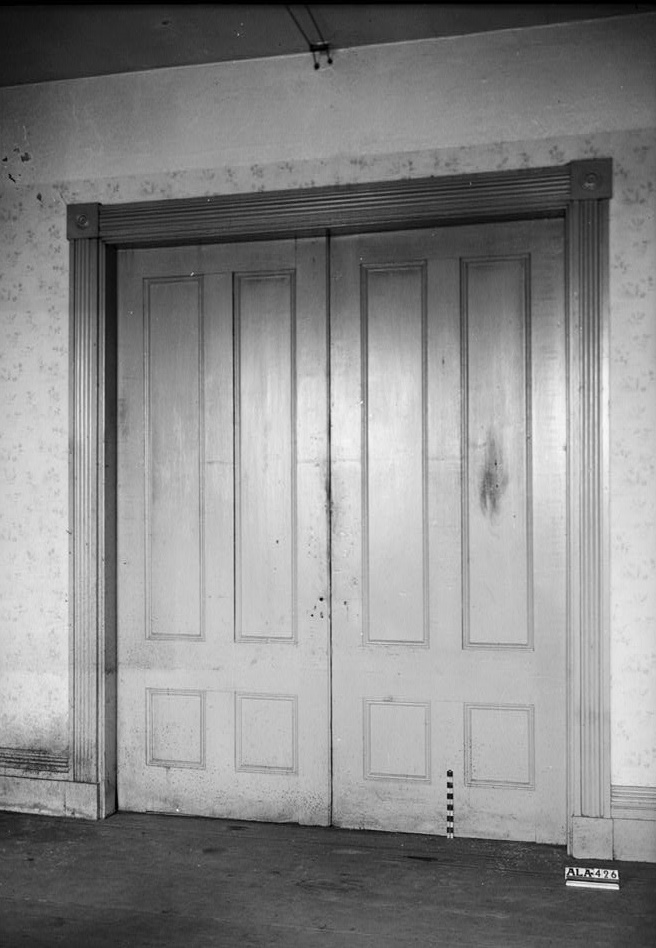 Alex Bush, Photographer, March 4, 1937 DOUBLE DOORS IN N.E. ROOM, FIRST FLOOR - Benjamin Pinckney Worthington House, Sixth Avenue South, Birmingham, Jefferson County, AL