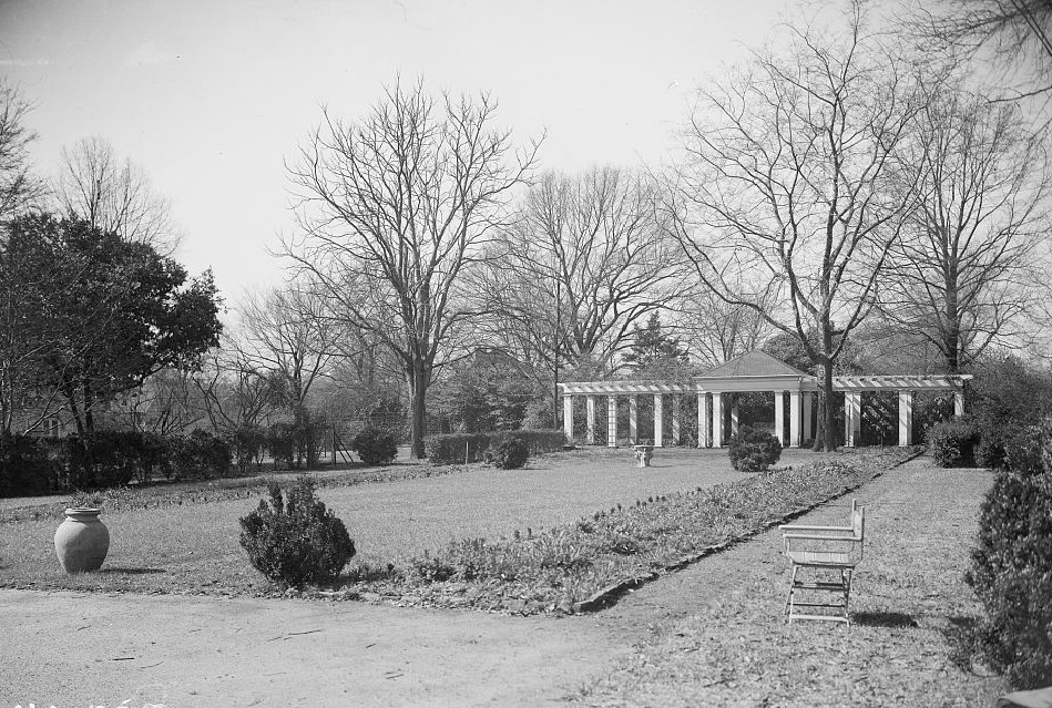 Arlington - Alex Bush, Photographer, March 4, 1937 VIEW OF GARDEN AND SUMMER HOUSE - Arlington Place, 331 Cotton Avenue, Southwest, Birmingham, Jefferson County, AL