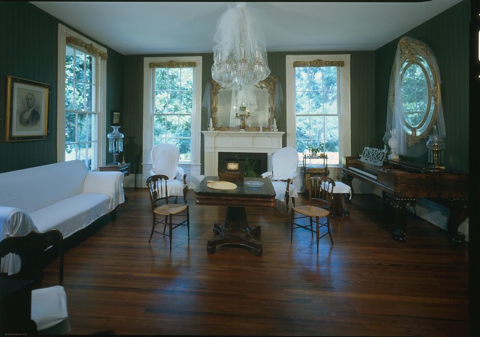 Arlington INTERIOR VIEW, MUSIC ROOM LOCATED AT THE NORTHEAST CORNER OF THE HOUSE ON THE FIRST FLOOR, LOOKING TO THE FIREPLACE IN THE EAST WALL