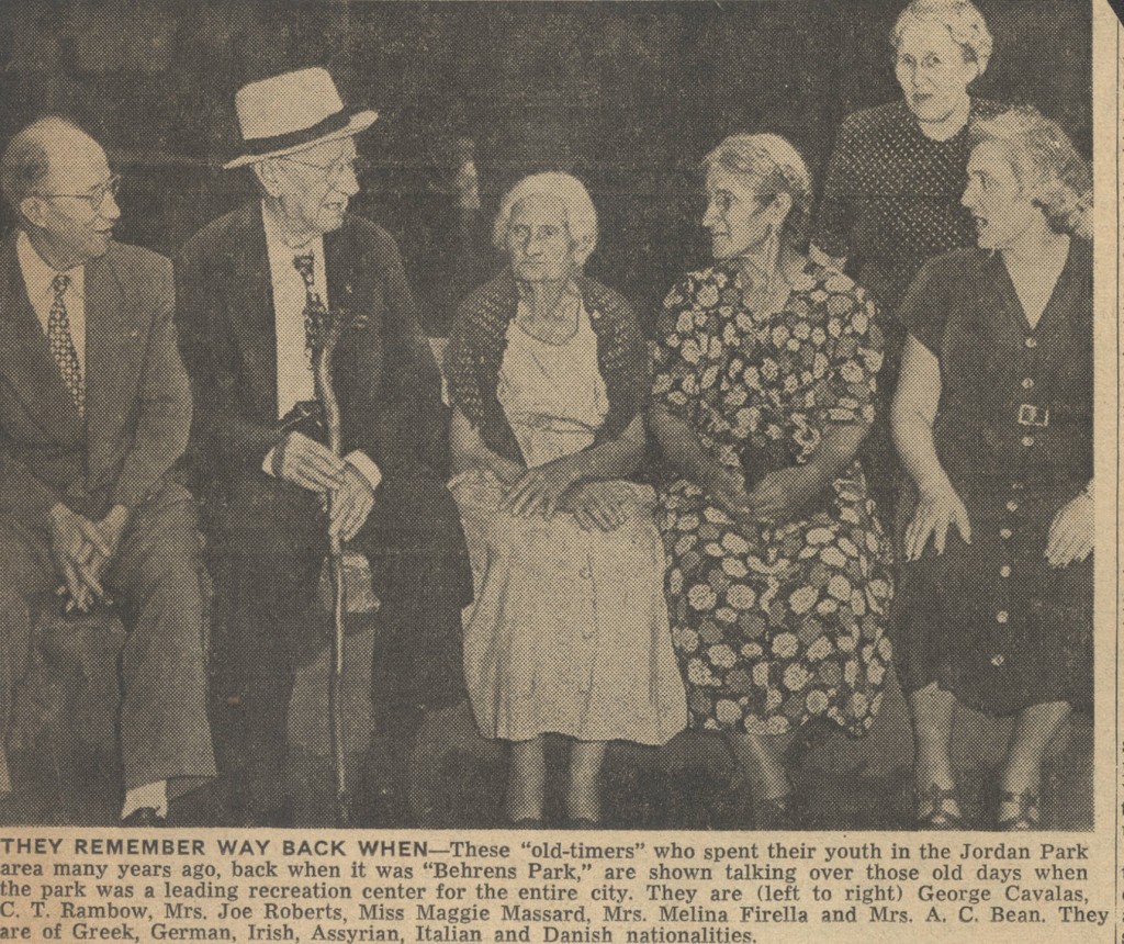 Oldtimers_talk_over_Jordan_Park_history Feb. 2, 1949 newspaper clipping The birmingham news age hearld