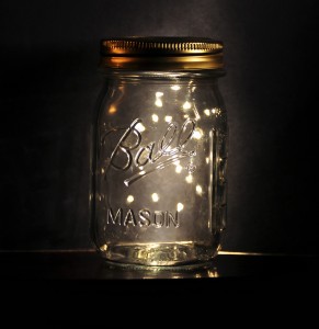 lightening bugs in a jar
