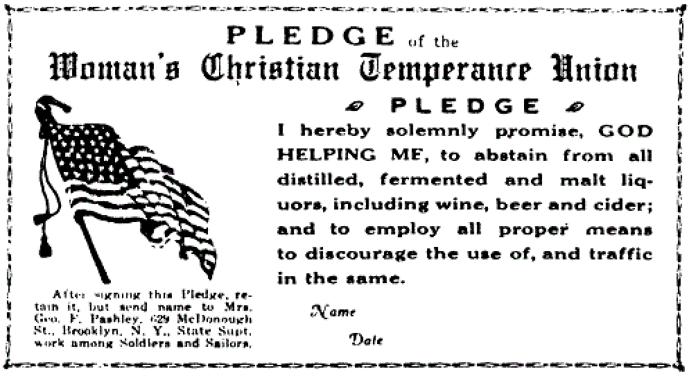 Temperance pledge