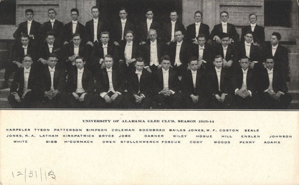 University of Alabama Glee Club, Season 1913-1914 Q8643