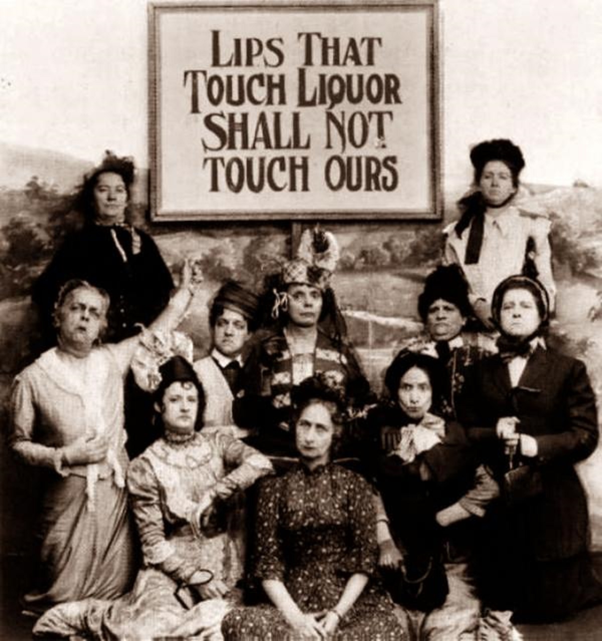Lips That Touch Liquor Prohibition PHOTO Dry Crusaders Women Temperance No Beer 