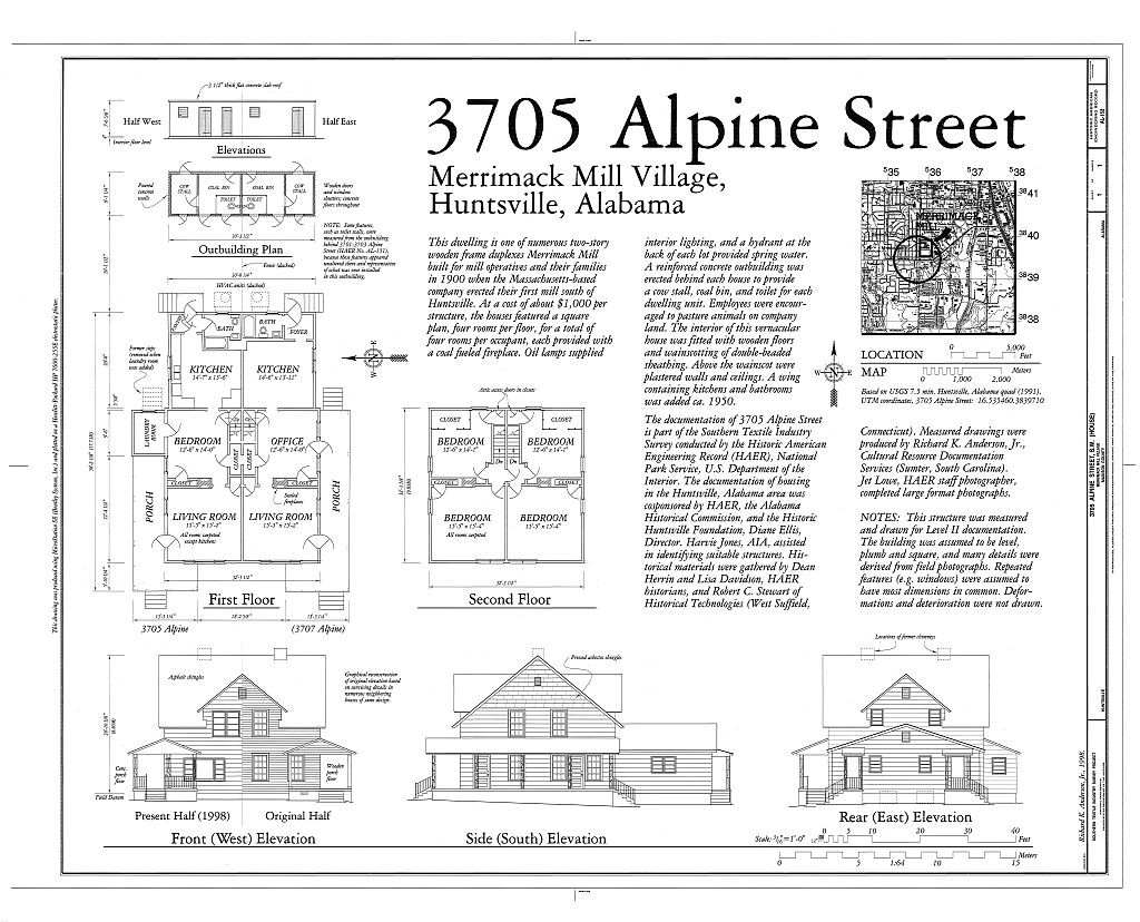 3705 Alpine Street, Merrimack Mill Village, Huntsville, Alabama (Library of Congress)