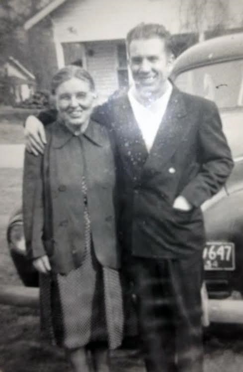 Curtis L. Stewart with his mother, Mary