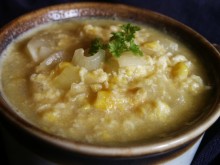 PATRON + RECIPE WEDNESDAY: Looking for a simple old-fashioned recipe for a cold day? How about a bowl of corn soup?