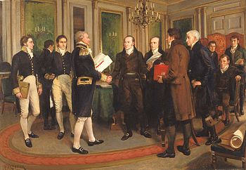 Painting of the Treaty of Ghent signing (Library of Congress)