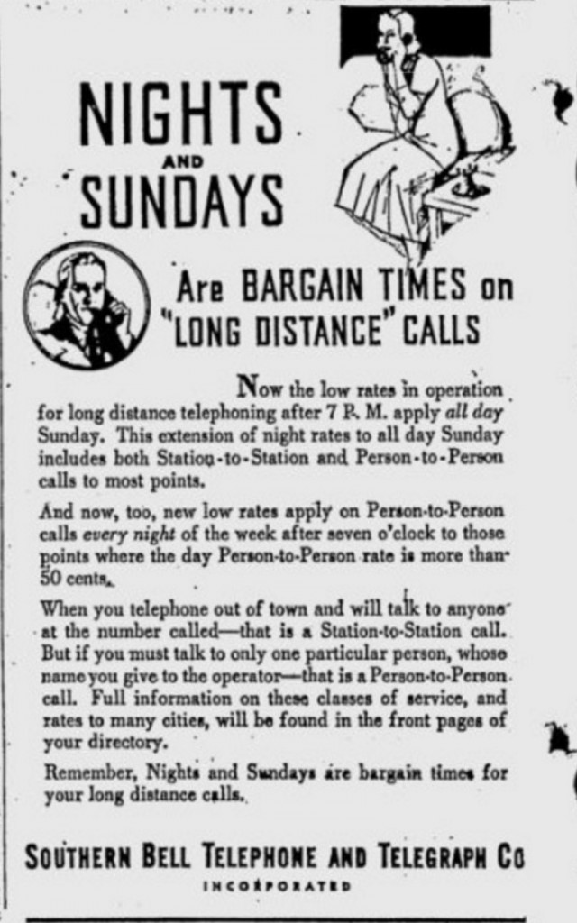 Telephone - Tuscaloosa news March 17, 1937 (2)