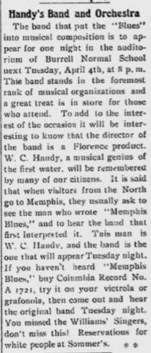 W. C. Handy news article