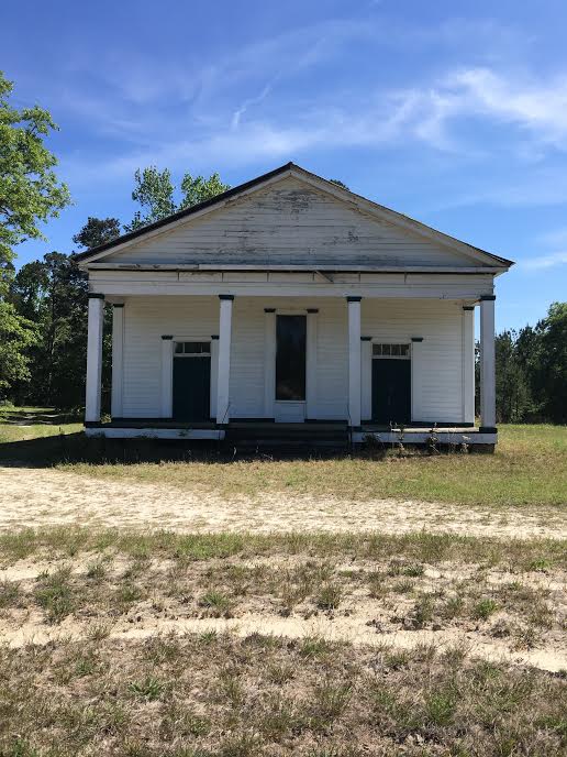 Uchee Chapel Methodist exhibits rural Greek Revival architecture in its purest form (copyright Amanda Gallatin)