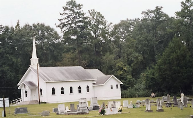 Belleville Methodist Church on the south side U.S. Highway 84 in the historic area of Belleville, (Alabama Department of Archives and History)