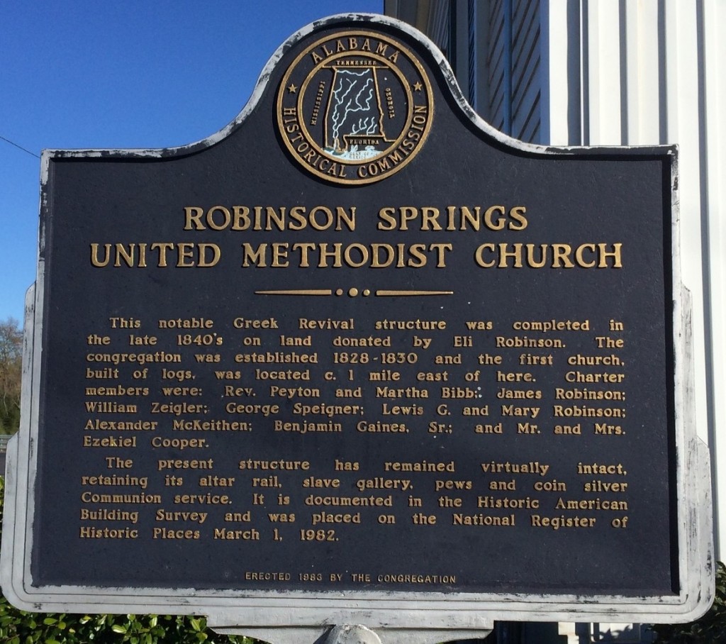 Robinson Springs United Methodist Church Marker