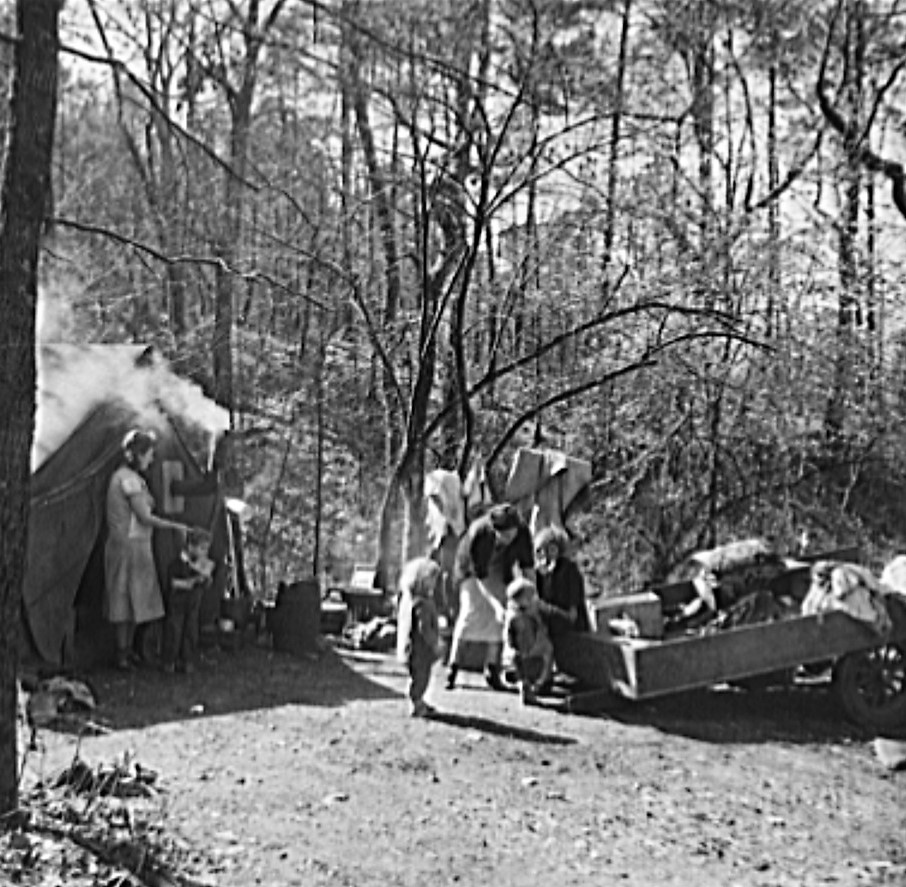 Scene of migrant camp on outskirts of Birmingham, Alabama (Library of Congress)